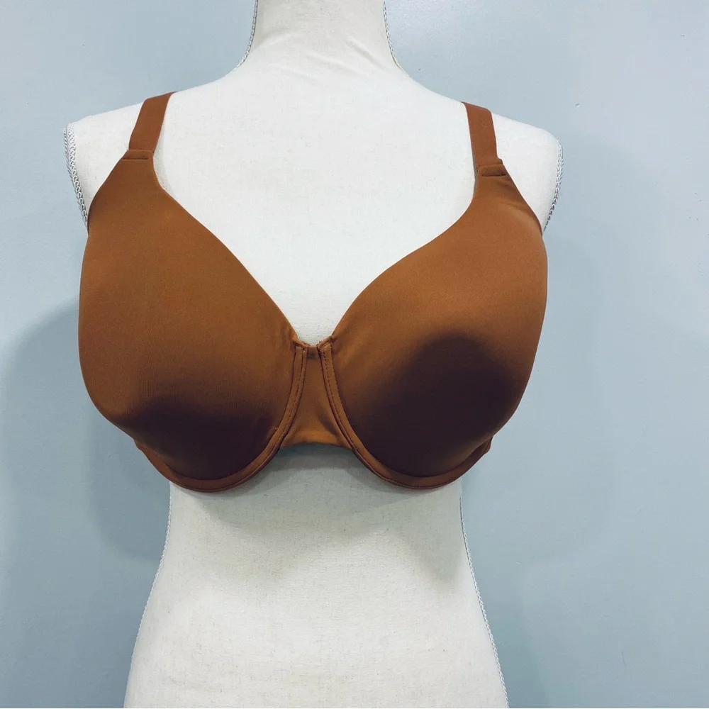 SKIMS Fits Everybody 40DD Bronze Demi T-Shirt Lined Flexible Underwire Bra - Picture 1 of 16